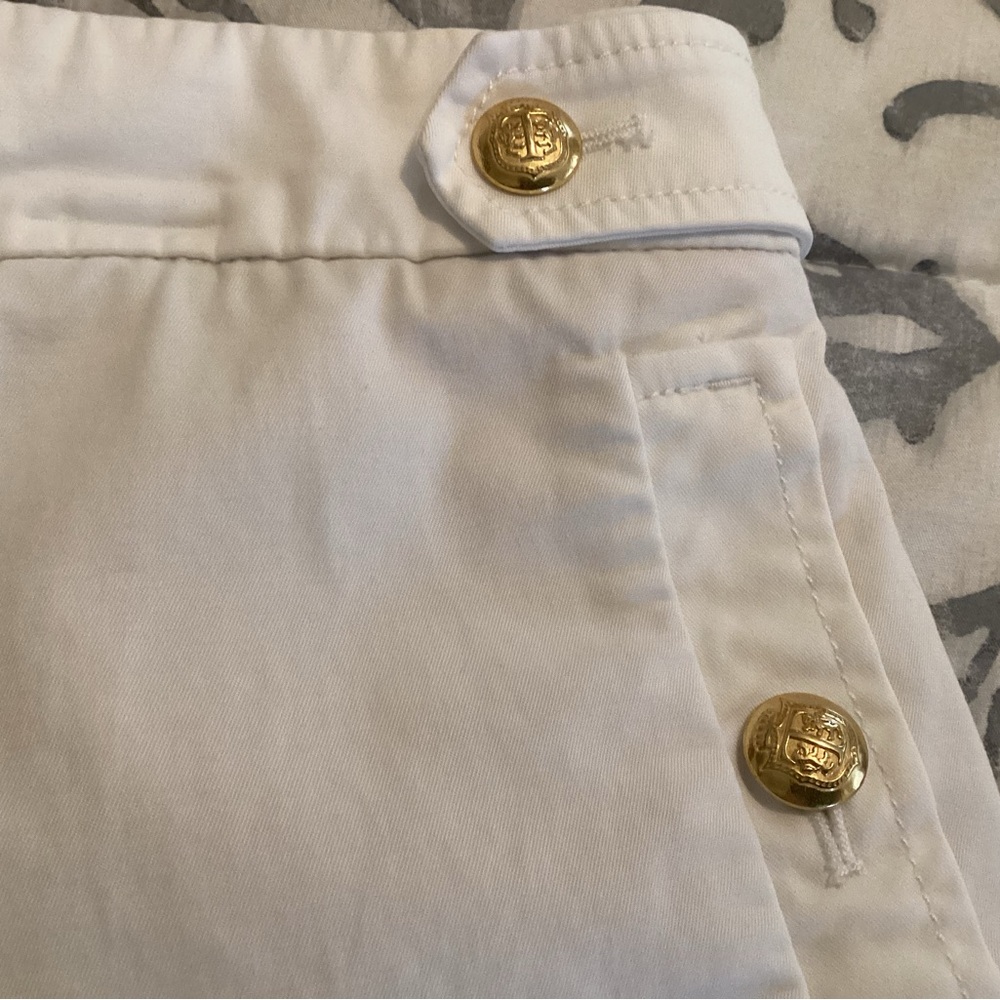 Talbots white wide leg Capri
